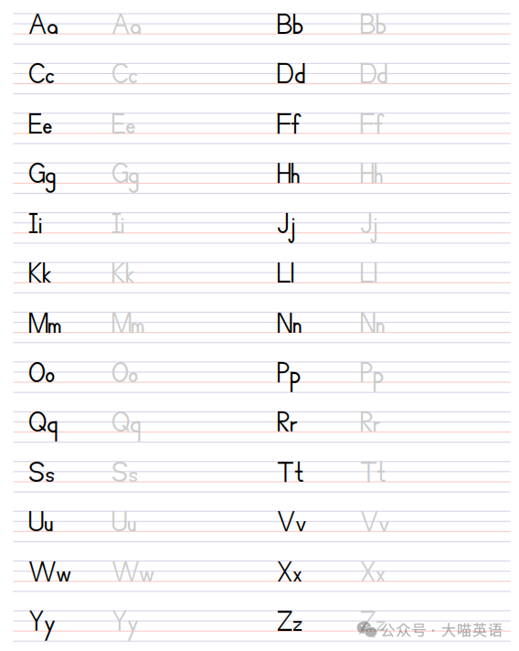 英文字母训练_26字母练习_字母训练题