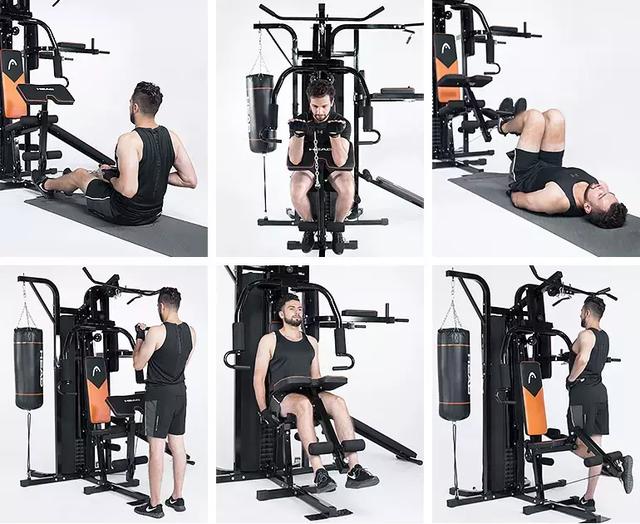 三人站综合器械怎么用_三人站综合训练器安装_三人站健身器材使用图解